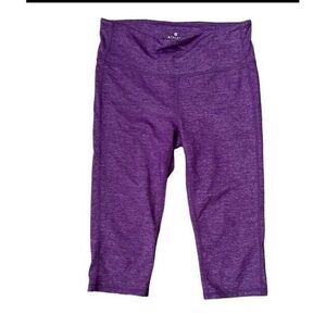 ATHLETA Shimmer Chaturanga‎ Quest Capri Leggings Womens Size Medium